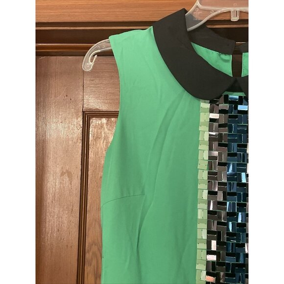 Vero Moda Beaded Party Sweetheart Dress Classy New Size Small Green Black - Picture 3 of 16